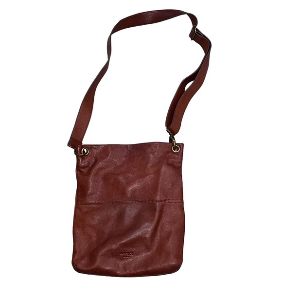 Margot Brown Pebbled Leather Crossbody Bag - Picture 1 of 10